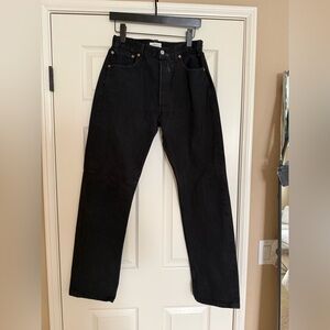 A Vintage Fit Charcoal Straight Leg Women Jeans